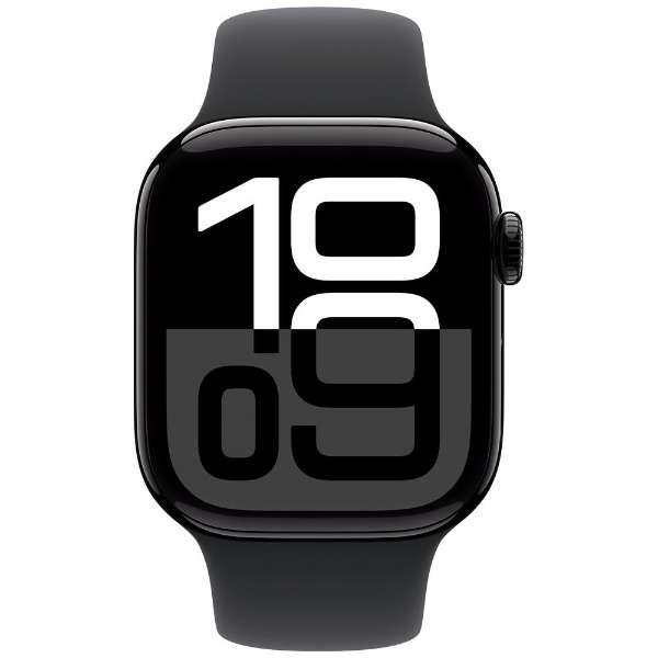 Apple Watch Series 10（GPSモデル）- 42mmジェットブラックアルミニウムケースとブラックスポーツバンド - M/L　MWWF3J/A 2