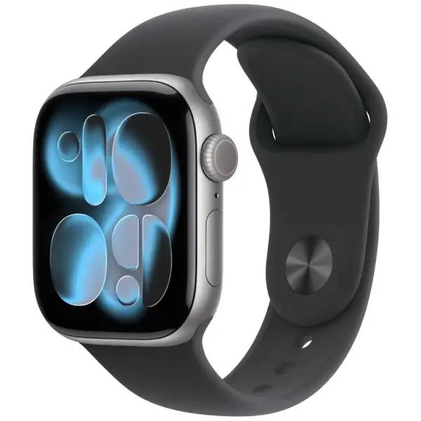 Apple Watch Series 11（GPSモデル）- 42mmスペースグレイアルミニウムケースとブラックスポーツバンド - S/M　MEQW4J/A