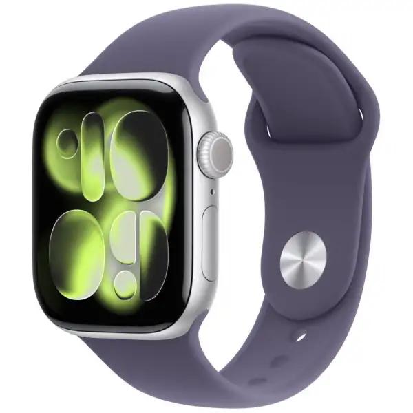 Apple Watch Series 11（GPSモデル）- 42mmシルバーアルミニウムケースとパープルフォグスポーツバンド - M/L　MEU74J/A