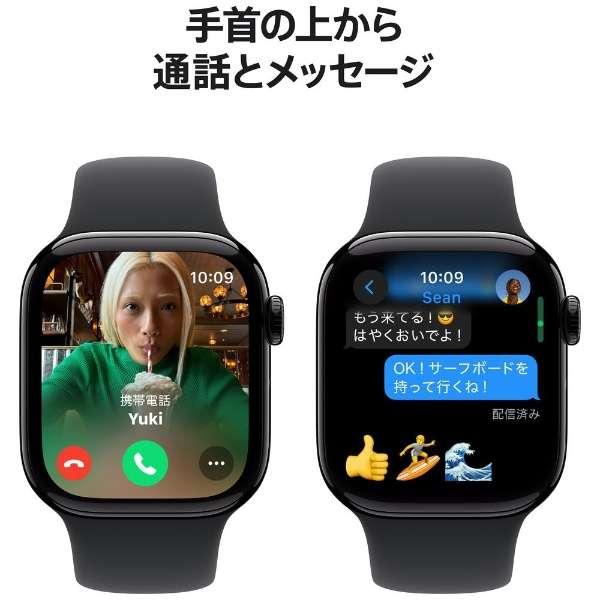 Apple Watch Series 10（GPSモデル）- 42mmジェットブラックアルミニウムケースとブラックスポーツバンド - S/M　MWWE3J/A 7