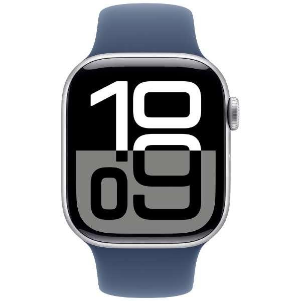 Apple Watch Series 10（GPSモデル）- 42mmシルバーアルミニウムケースとデニムスポーツバンド - M/L　MWWC3J/A 2