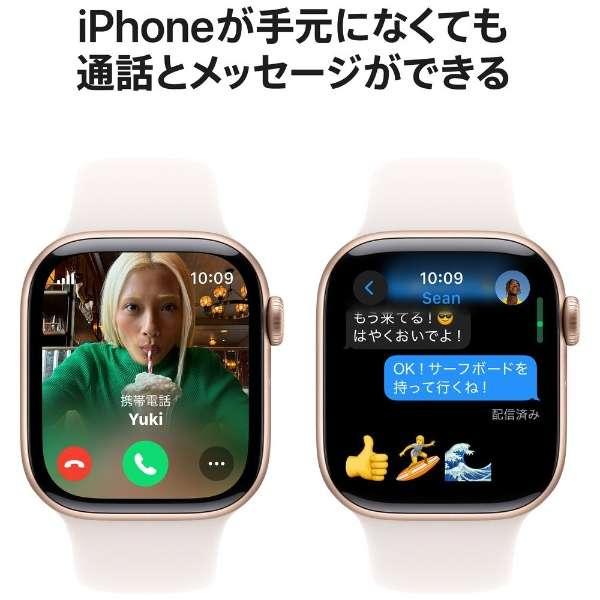 Apple Watch Series 10（GPS + Cellularモデル）- 46mmローズゴールドアルミニウムケースとライトブラッシュスポーツバンド - S/M　MWY63J/A 6