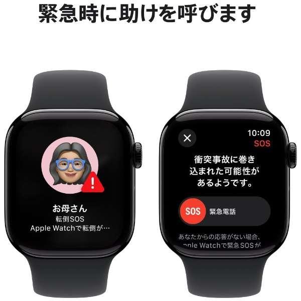 Apple Watch Series 10（GPSモデル）- 46mmジェットブラックアルミニウムケースとブラックスポーツバンド - S/M　MWWP3J/A 6