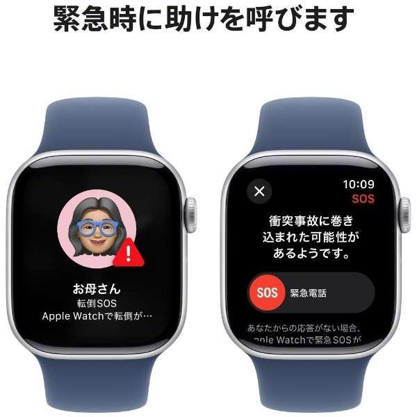 Apple Watch Series 10（GPS + Cellularモデル）- 42mmシルバーアルミニウムケースとデニムスポーツバンド - S/M　MWX33J/A 6