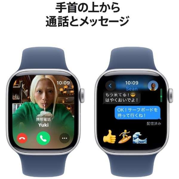 Apple Watch Series 10（GPSモデル）- 46mmシルバーアルミニウムケースとデニムスポーツバンド - S/M　MWWL3J/A 7